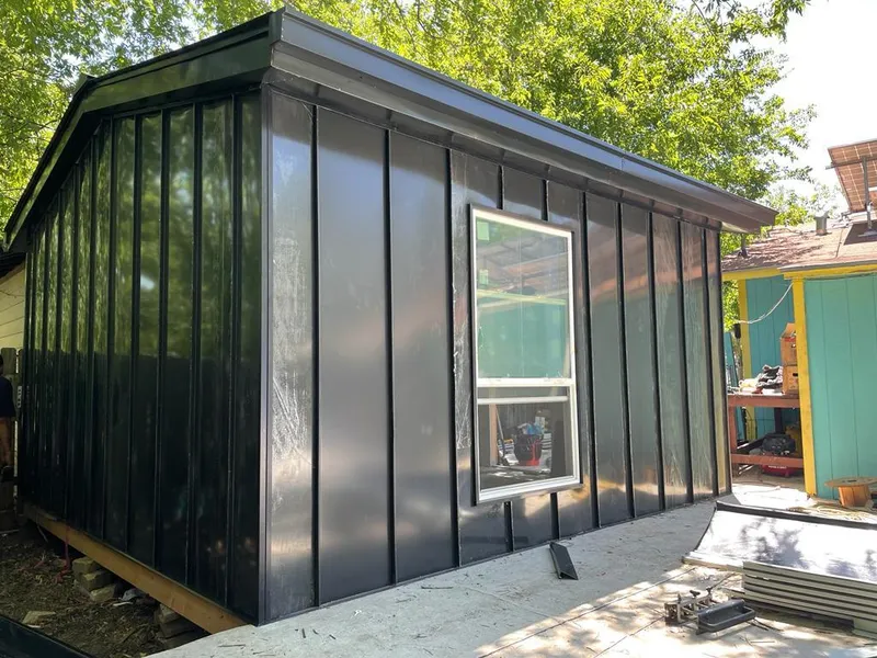 Black standing seam metal wall panels for Metal Roof Installation in Christiansburg